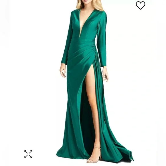 black and blue or gold dress Kashia Draped Satin Maxi Dress Emerald Green | Black Tie Evening Dress | Draped Skirt